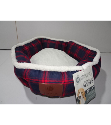 מיטה לכלב קטן בצורת משושה, סגנון סקוטי - AKC