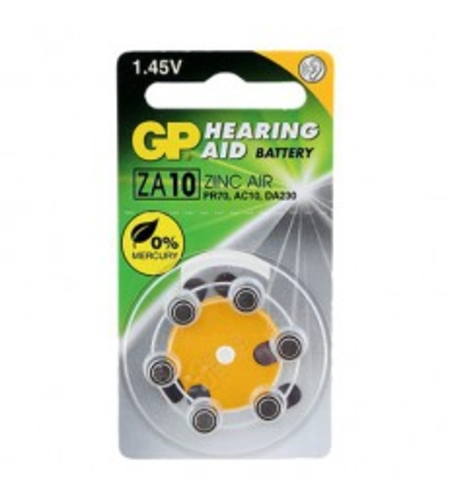 סוללה למכשיר שמיעה במארז ZA10 6p