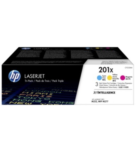 טונר ‏ציאן מגנטה וצהוב HP 201X CF253XM מקורי