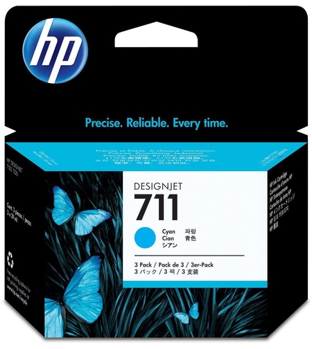‏ראש דיו ציאן / כחול ‏ HP 711 29-ml CZ134A