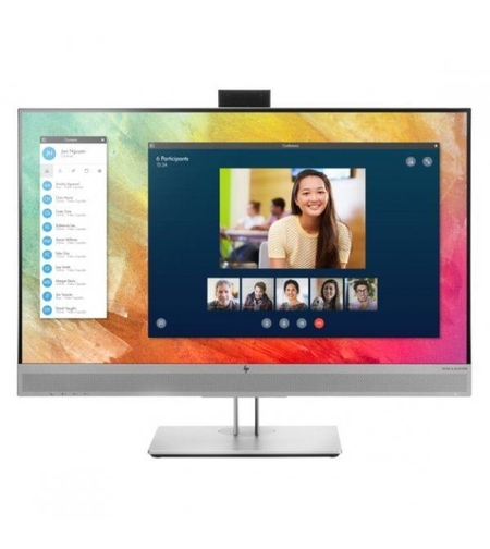 מסך כולל מצלמה מיקרופון ורמקולים מובנים  HP E273M 27ֲ