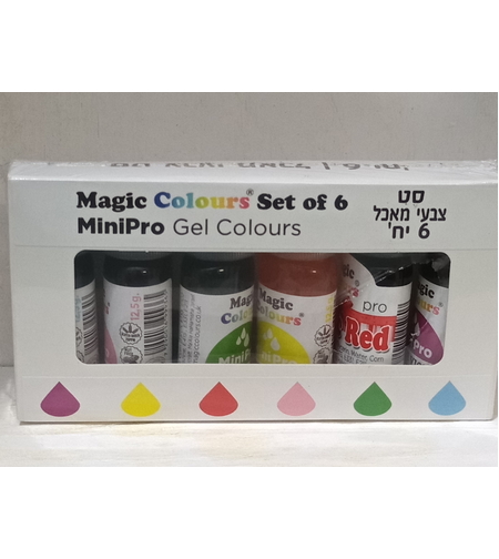 סט 6 צבעי מאכל - מגיק קולורס