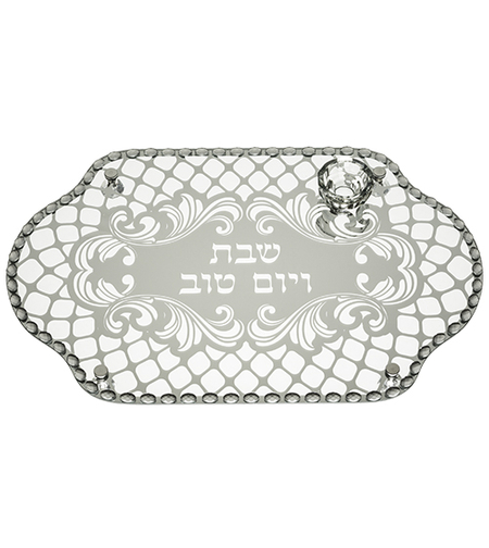 Glass tray + salt shaker