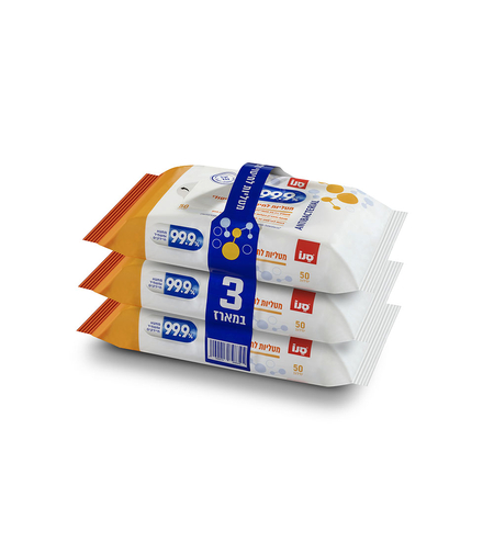 סנו 99.9% מטליות לחיטוי ולניקוי יסודי