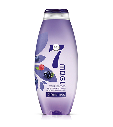 נקה 7 שמפו לשיער מתולתל מועשר בתמצית פירות יער 750 מל