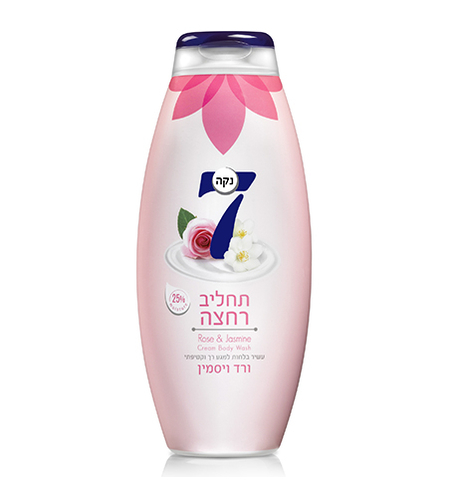 נקה 7 תחליב רחצה ורד ויסמין,750 גרם