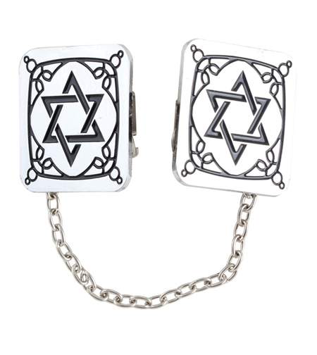 קליפס לטלית ניקל מגן דוד 3X3 ס