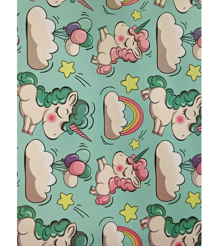 טפט מדבקה 35*35  דגם חד קרן