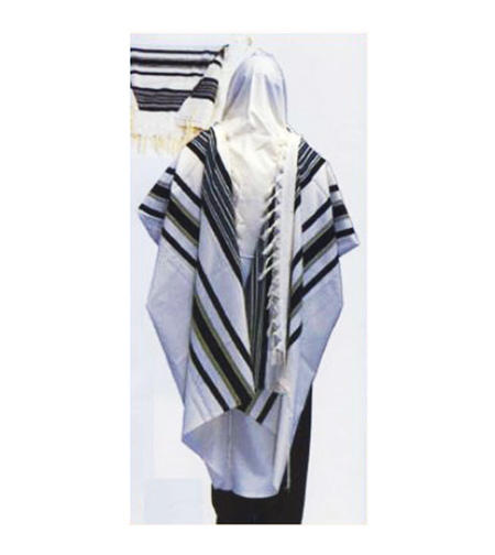 טלית גדול מצמר/שחור לבן במידות שונות החל מ