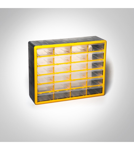 יחידת אחסון מפלסטיק – 24 מגירות