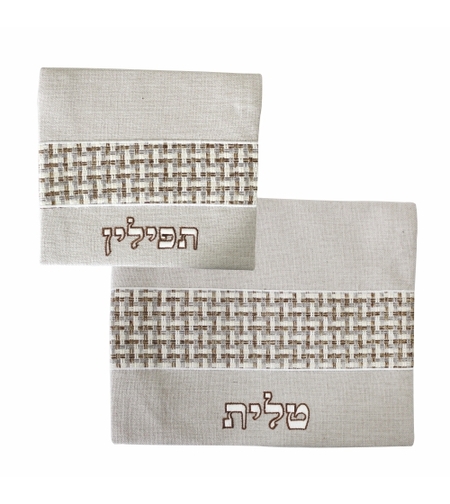 סט טלית תפילין פשתן