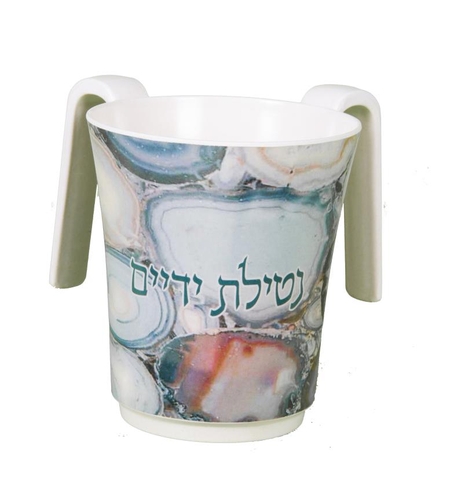 נטלה מלמין עם הדפסה צבעונית גווני ירוק כחול 14 ס