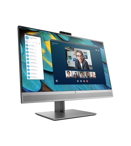 מסך כולל מצלמה מיקרופון ורמקולים מובנים  HP E243M 24 