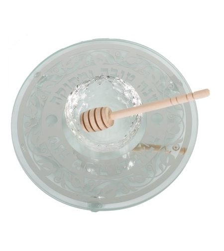 סט להגשת תפוח בדבש עם פלקטה 