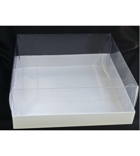 תחתית קרטון מכסה שקוף 23*23*8 