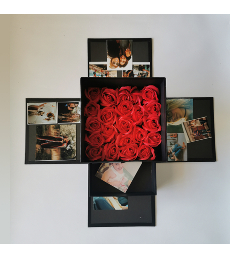 קופסא מתפוצצת קוביה עם מגירה נסתרת 