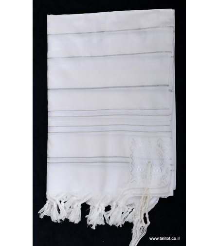 טלית גדול אקרילן / כסף במידות שונות החל מ