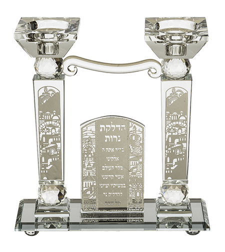 פמוטי קריסטל מהודר פלקטה 