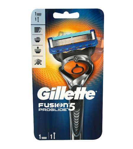 סכין גילוח לגבר ג'ילט פיוז'ן פרוגלייד פלקסבול ידית+1