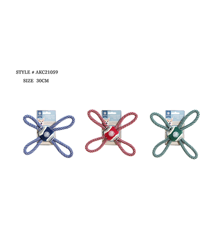 צעצוע לכלב - חבל משולב כדור טניס