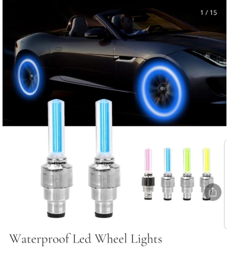 זוג מנורת לדים לגלגל הרכב 