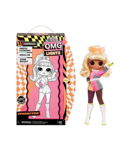 לול כתומה OMG - בובת אופנה זוהרת עם 15 הפתעות
