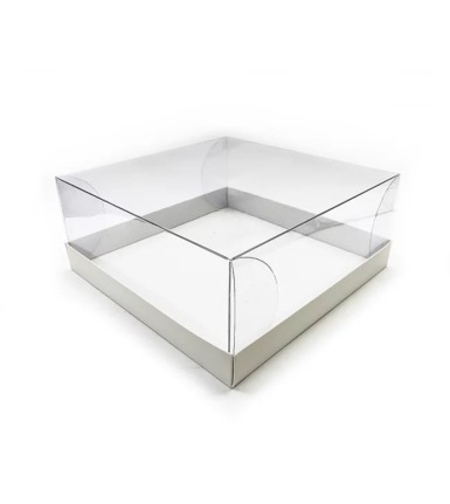 תחתית קרטון מכסה שקוף 24*24*13  - 10 יחידות