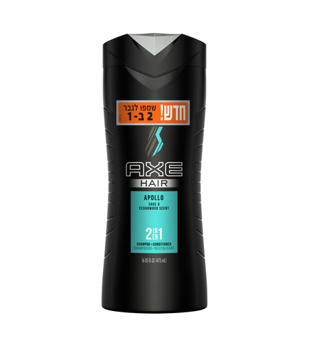 אקס שמפו לגבר 2 ב-1 אפולו, 473 מ