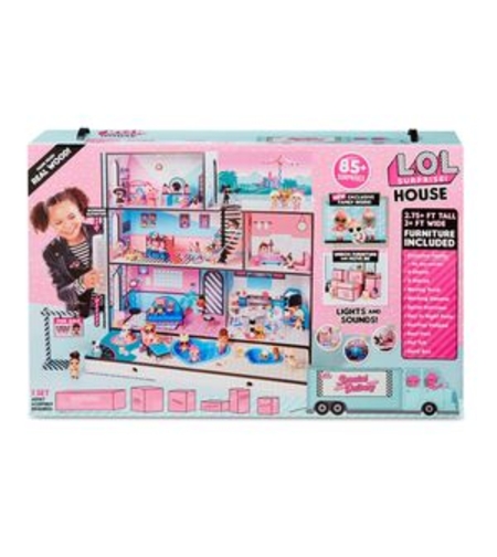 לול בית בובות מעץ עם 85 הפתעות