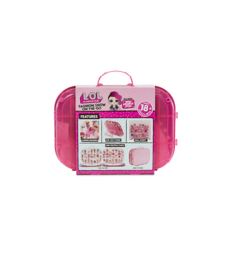 לול תיק ורוד+מסלול אופנה ובובה 4 ב-1