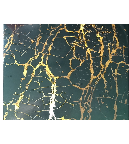 טפט מדבקה 35*35 לכיסוי משטח עוגה דגם שיש שחור זהב