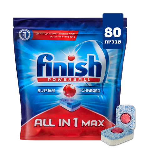טבליות למדיח כלים פיניש אול אין וואן 80 יחידות