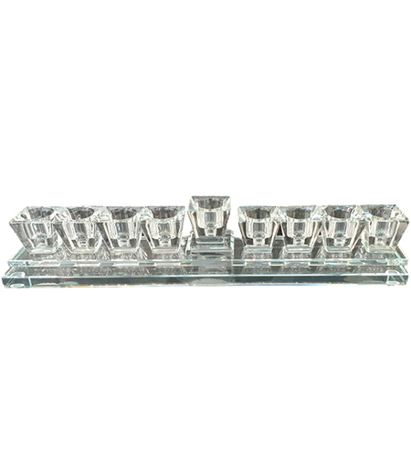 חנוכית פס קריסטל פס בסיס כפול 29X6 CM
