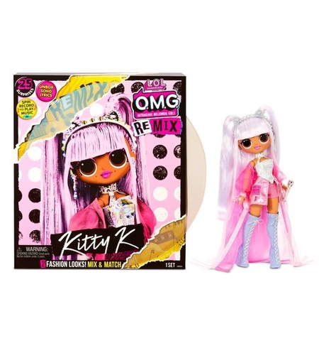 לול OMG רמיקס  בובת אופנה עם 25 הפתעות ומוזיקה ורודה 