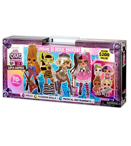 לול סופר הפתעה עם 70+ הפתעות - 4 בובות OMG, ו-4 בובות רגילות