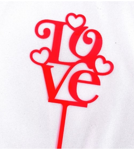 טופר  LOVE אדום 