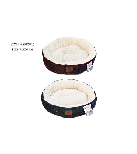 מיטה לכלב בינוני עגולה דגם סקוטי