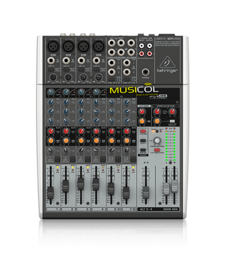 מיקסר 8 כניסות וכרטיס קול XENYX 1204USB