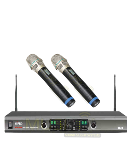 זוג מיקרופונים אלחוטיים ידניים MIPRO ACT-100A-HH
