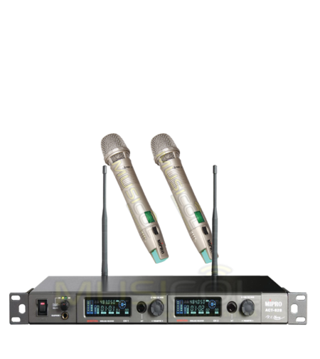 זוג מיקרופונים אלחוטיים ידניים MIPRO ACT-828-HH