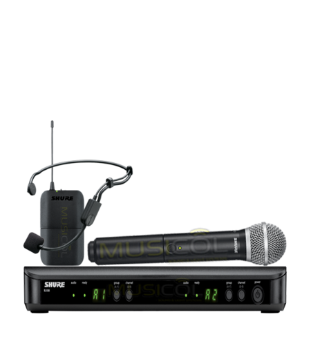 זוג מיקרופונים אלחוטיים ידני + מדונה SHURE BLX1288E/P31