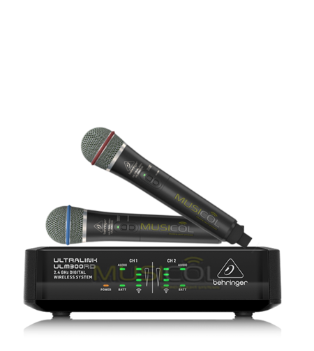 זוג מיקרופונים אלחוטיים ידניים ULM302MIC תוצרת BEHRINGER