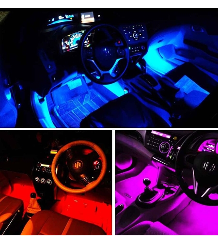 4 סרטי לד לרצפת הרכב הנשלטים ע