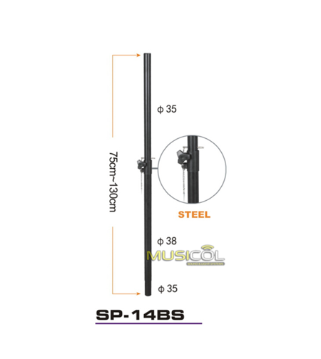 סטנד איכותי מתכוונן בין סאב לטופ AR-ACOUSTIC SP14BS
