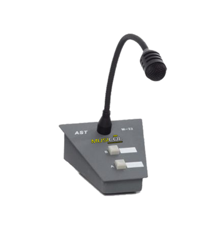 מיקרופון שולחני צוואר גמיש ל-2 איזורים AST M-22