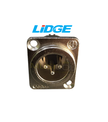 מחבר XLR זכר לפנל LIDGE YM048C