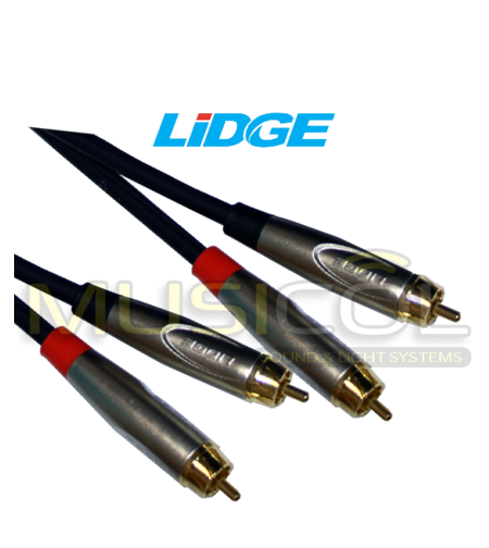 כבל סטריאו כפול RCA - RCA באורך 3 מ' LIDGE YM-398B-3M