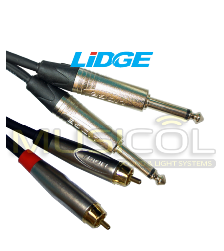 כבל סטריאו כפול PL - RCA באורך 3 מ' LIDGE YM-398A-3M