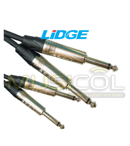 כבל סטריאו כפול PL - PL באורך 3 מ' LIDGE YM-398F-3M