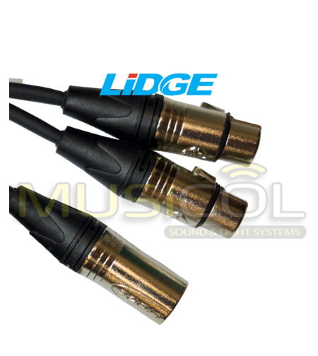 כבל פיצול XLR באורך 30 סמ' LIDGE YM-389E
